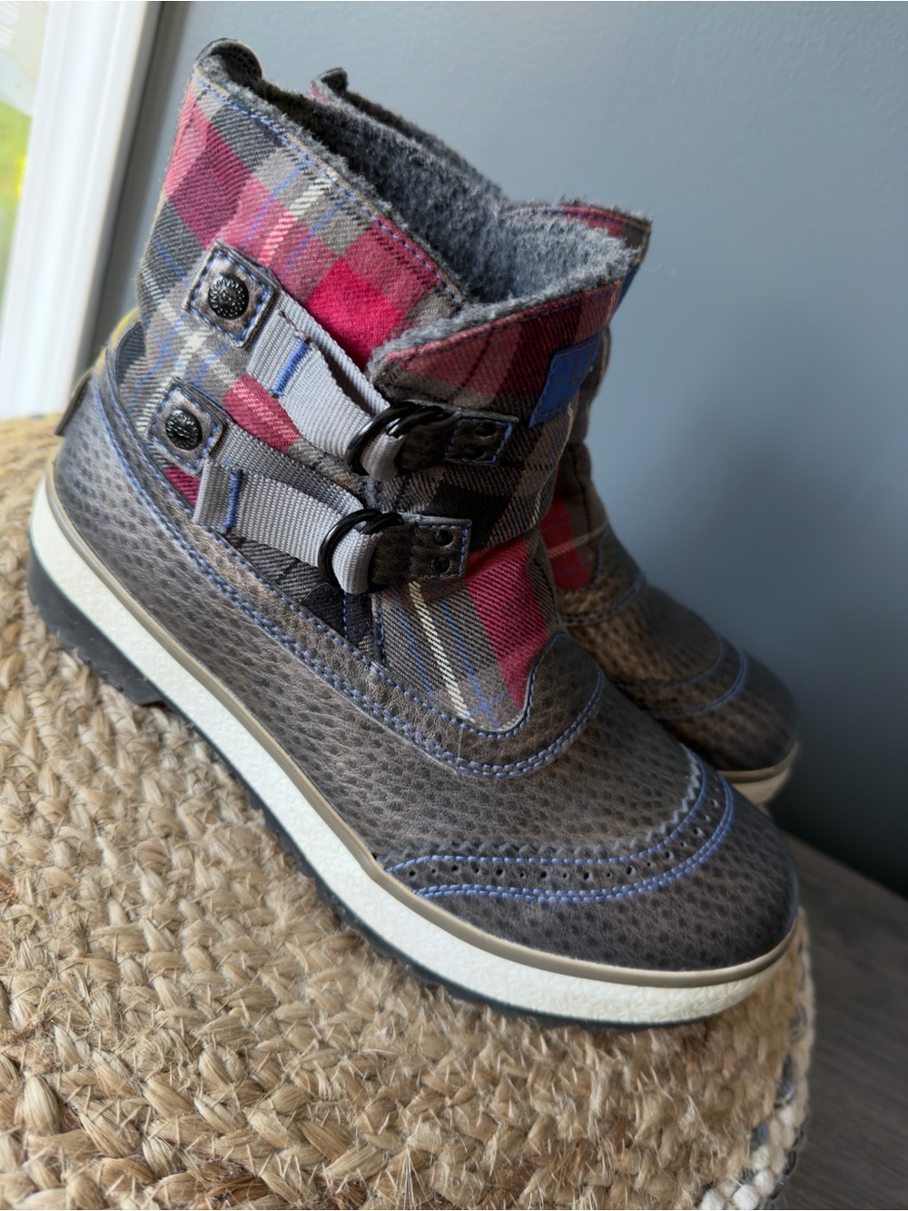 UGG Marais Plaid Wool Lined Boots